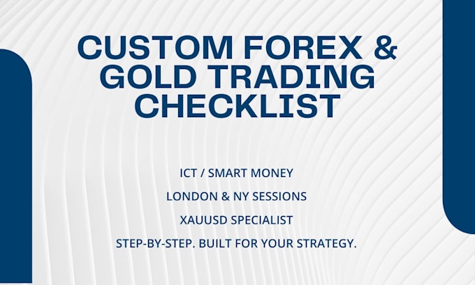 create a custom forex and gold trading strategy checklist