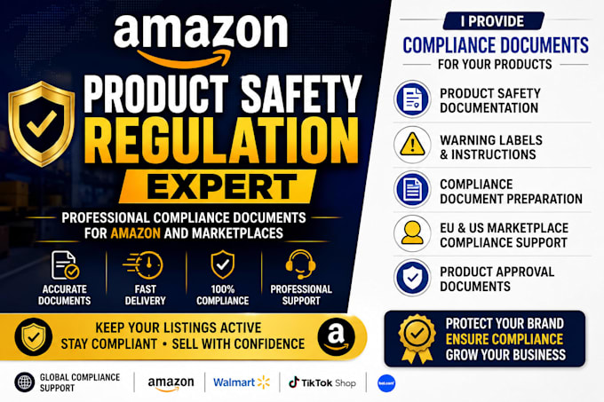 prepare amazon product safety regulation compliance documents