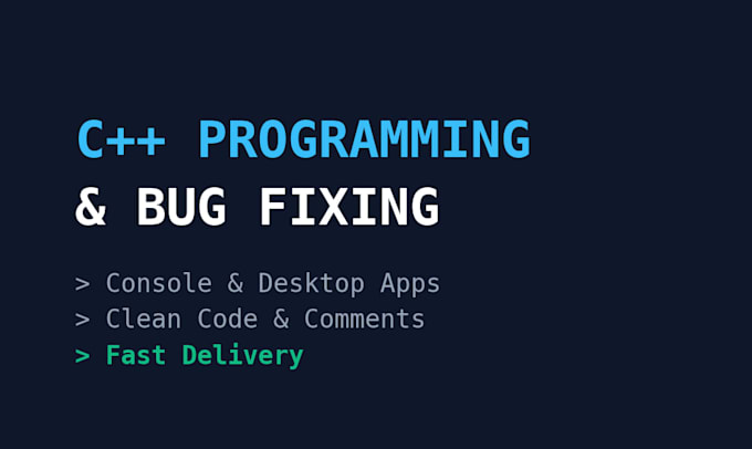 code c plus plus tasks and fix bugs as cpp developer