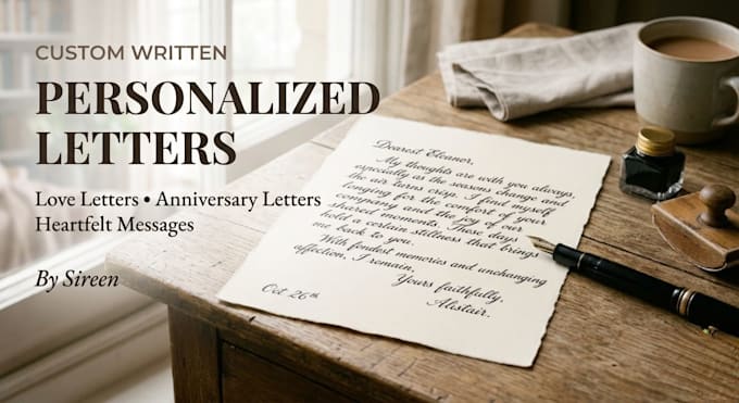 write a personalized love letter, message, or heartfelt note
