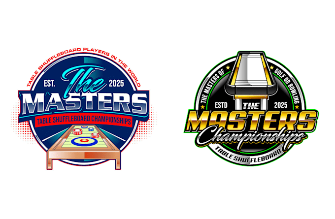 design modern high quality shuffleboard logo in high definition