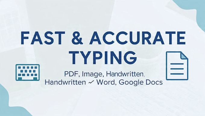 do fast typing and data entry service