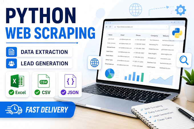 do python web scraping data extraction and automation tasks
