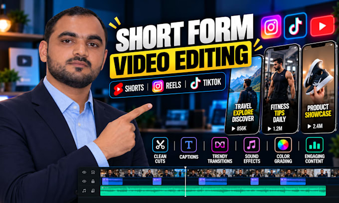 edit youtube shorts instagram reels and tiktok videos