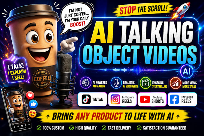 create viral 3d ai talking object video ai 3d animated talking object explainer