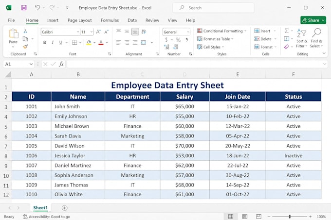do accurate data entry and excel spreadsheet