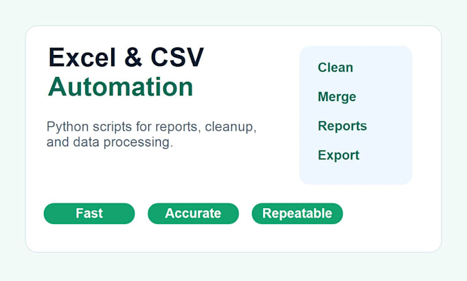 automate excel CSV reports and data processing with python