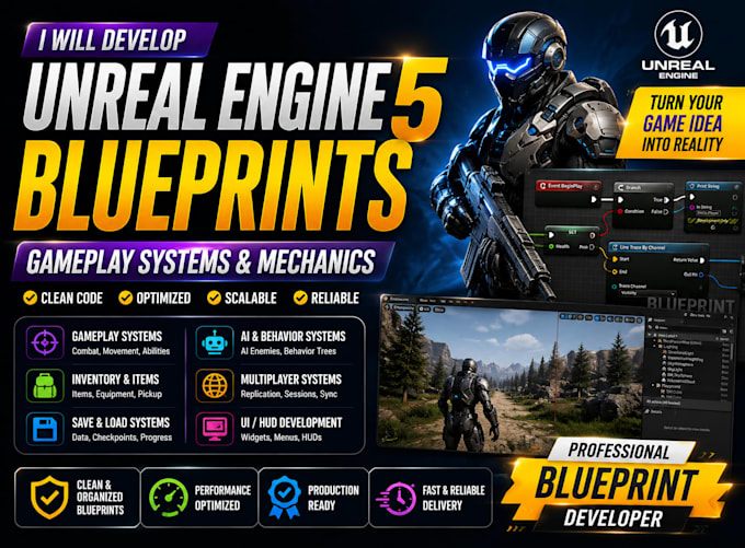 develop unreal engine 5 blueprints gameplay systems and mechanics