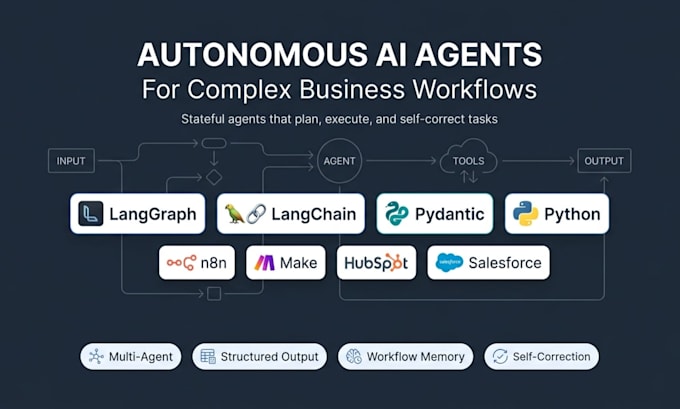 develop autonomous ai agents and langgraph workflows