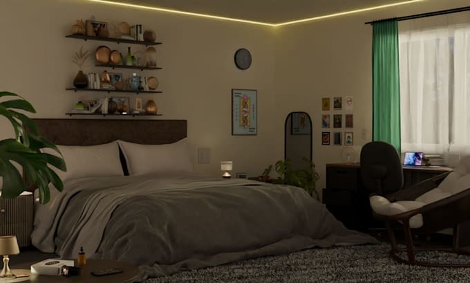 Render your interior with 3d visualization by Layaqat2006 | Fiverr