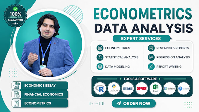 econometrics analysis, economics writing, data analysis in stata, spss, r, eview