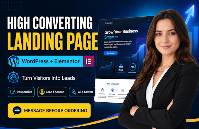 design a wordpress elementor website or landing page