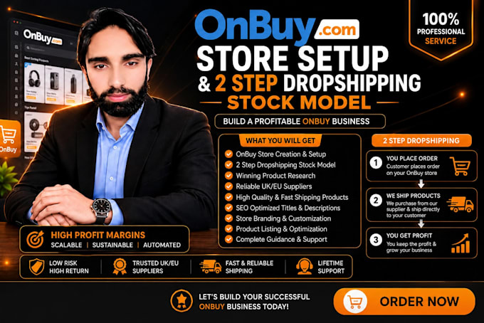 create and manage a professional onbuy dropshipping store