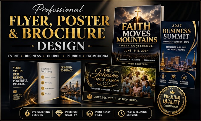 create eye catching flyer, poster and brochure designs