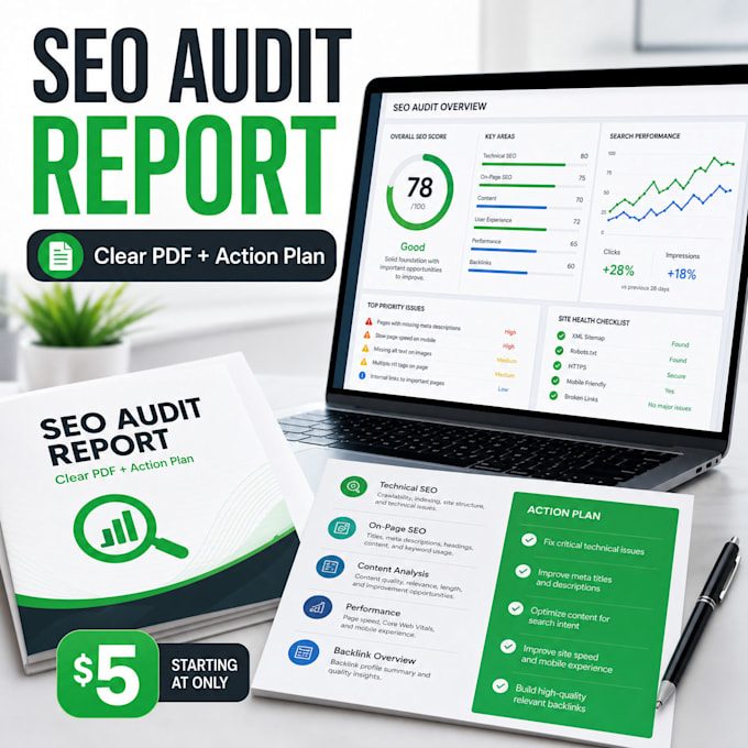 create a full website audit report for your business