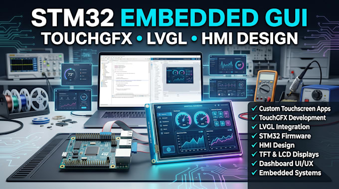 develop professional embedded gui for stm32 touchscreen applications