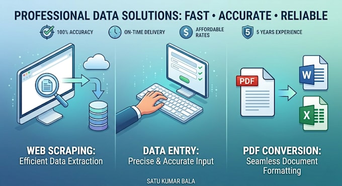 do web scraping, data extraction and data mining