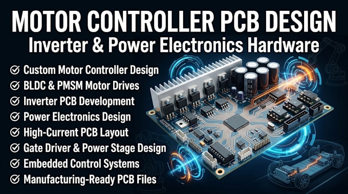 design custom motor controller, inverter and power electronics pcb