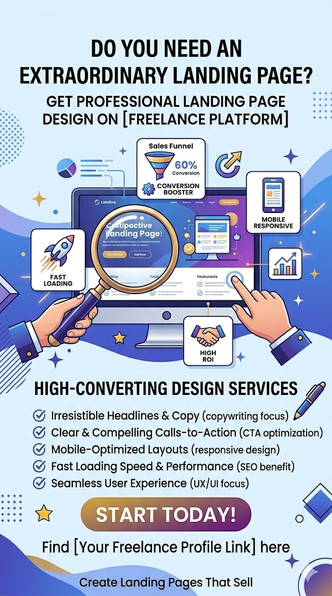 do complete landing page development