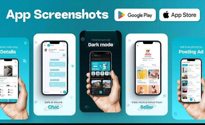 design app store screenshots app ui mockup app preview graphics saas app design