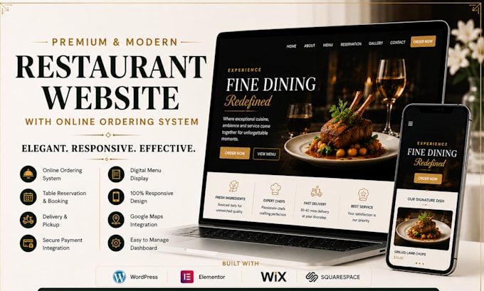 design restaurant fast food website pizza website with online ordering system
