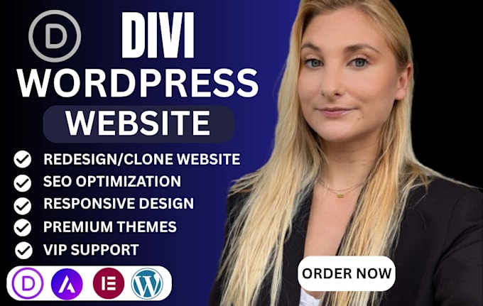 design divi wordpress website with divi builder or divi theme
