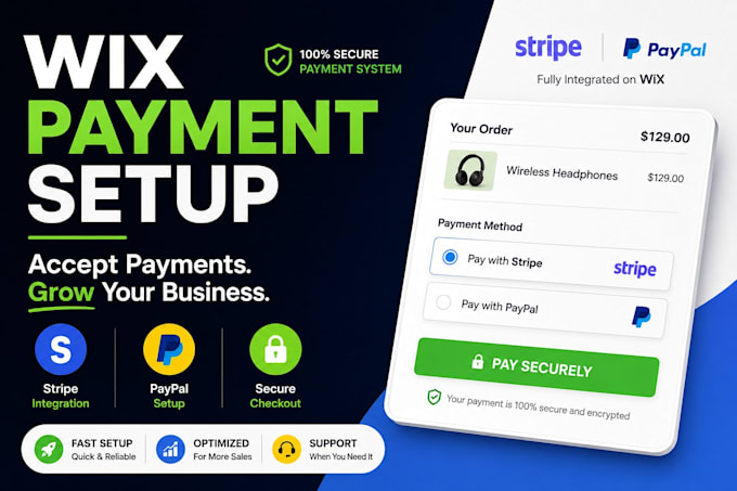 integrate stripe and paypal payment gateway on wix