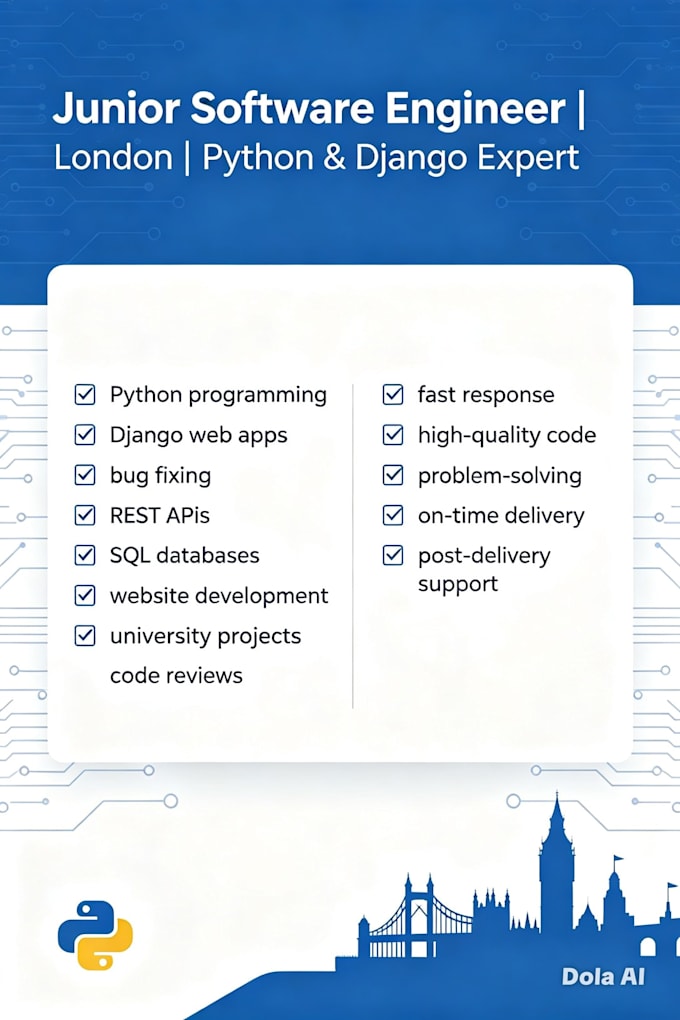 develop, fix, and debug python and django web applications