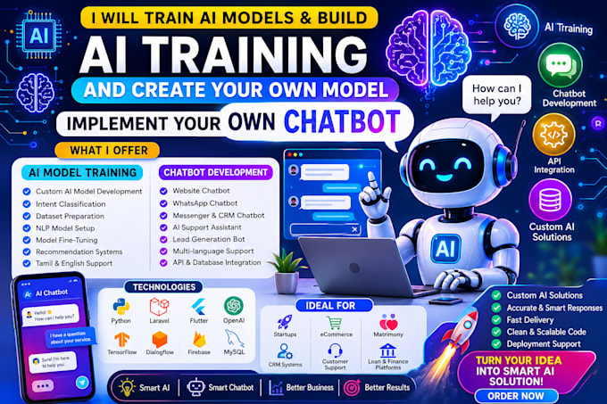 train ai models and build custom chatbot solutions