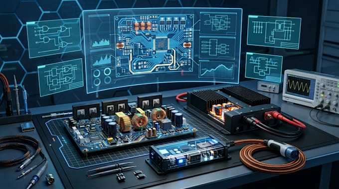 develop dc dc converter, inverter and ev charger power electronics