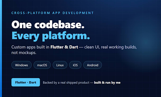build a cross platform app with flutter for windows ios and android