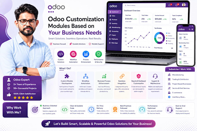 develop custom odoo modules based on needs