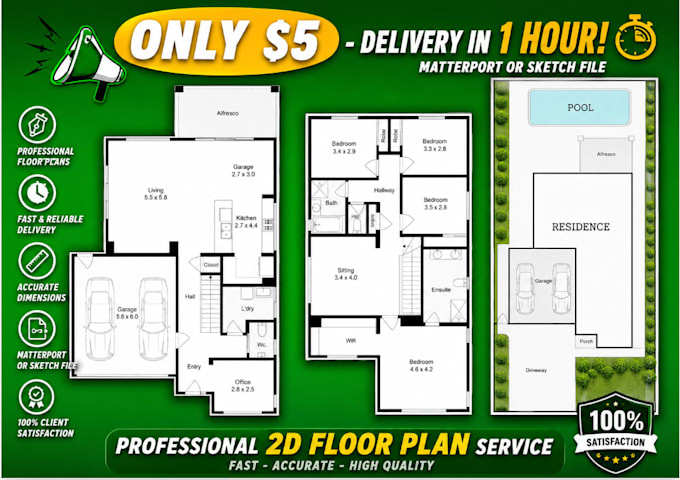 redraw floor plan for real state agent