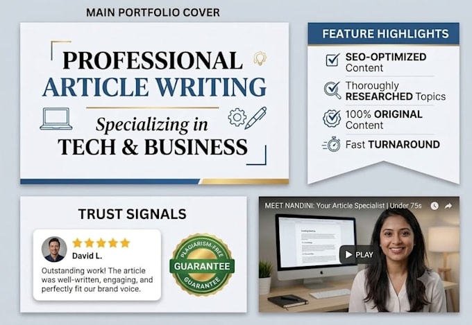 write engaging, high quality blog posts and articles