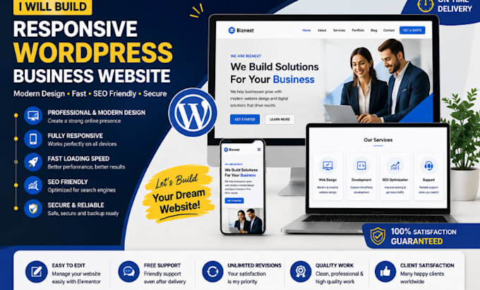 build a responsive wordpress business website