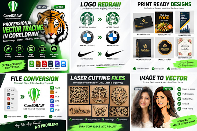 manually vectorize your logo or image in coreldraw