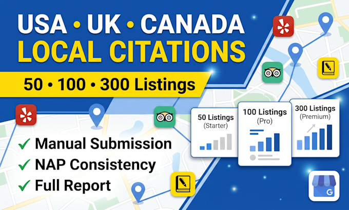 build USA UK canada local citations