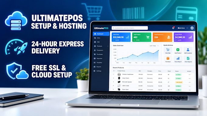 setup, host, and customize ultimate pos system for business
