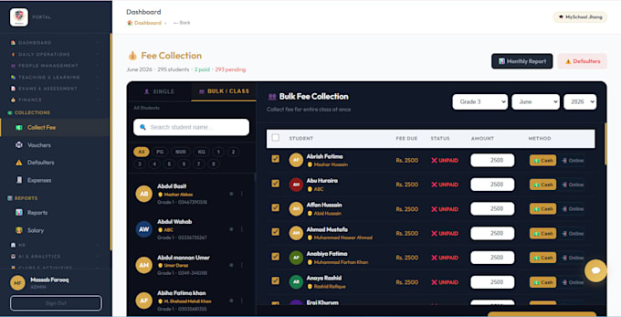build a complete school erp system using django and react