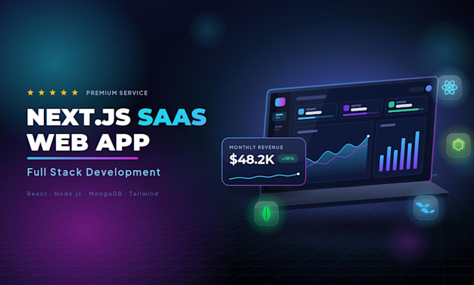 develop a next js saas web app full stack mernt development