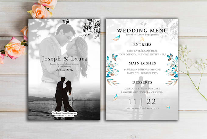 design luxury wedding invitation card