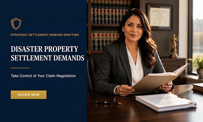 prepare a professional disaster property damage settlement demand letter