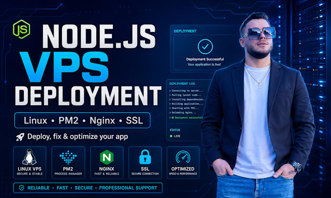 deploy and fix your nodejs app on ubuntu vps
