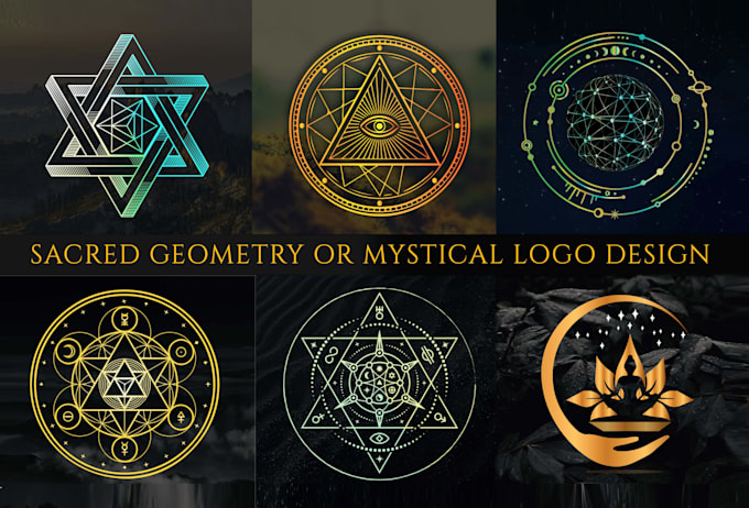 design sacred geometry, mystical and mandala logo