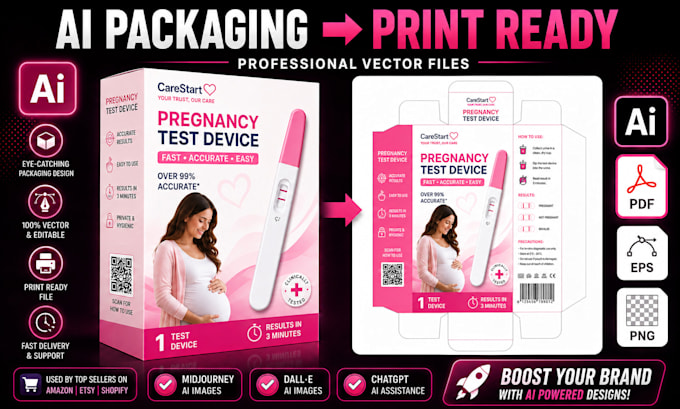 convert ai generated packaging design into print ready file