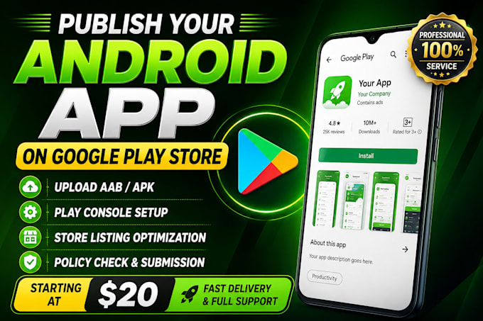 publish your android app on google play console professionally