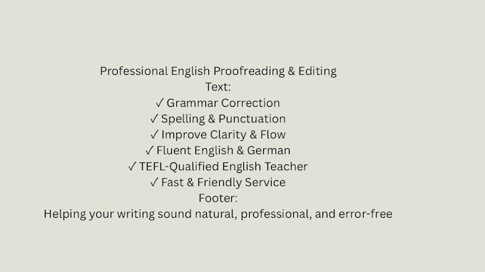 proofread and improve your english writing