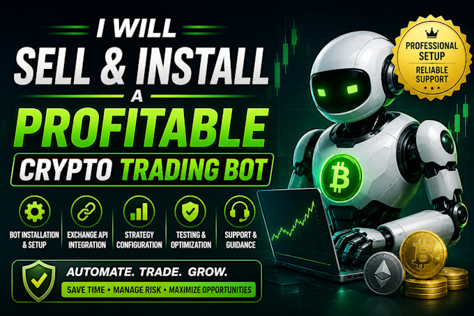sell and install a profitable crypto trading bot for automated trading