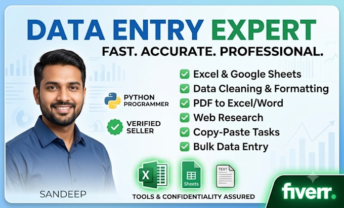 do fast and accurate data entry ,data cleaning using python