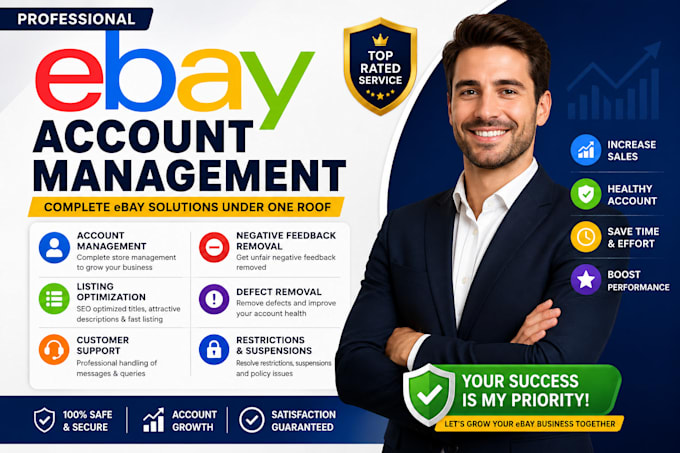 be your virtual assistant for ebay account management and seller support